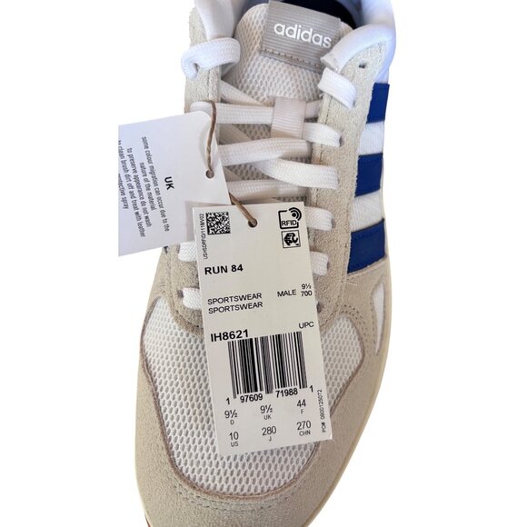 Adidas Run 84 Jogger Sneaker Men’s White/Blue Size 10 - Picture 14 of 14